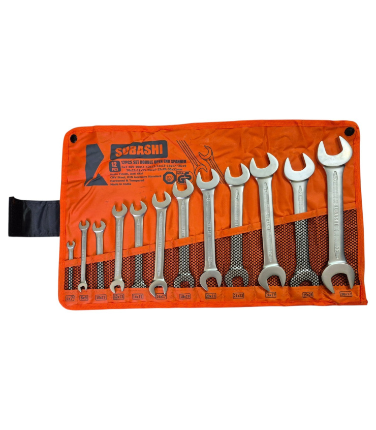 open-ring-spanner-wrench-subashi-12pcs ست آچار دوسرتخت